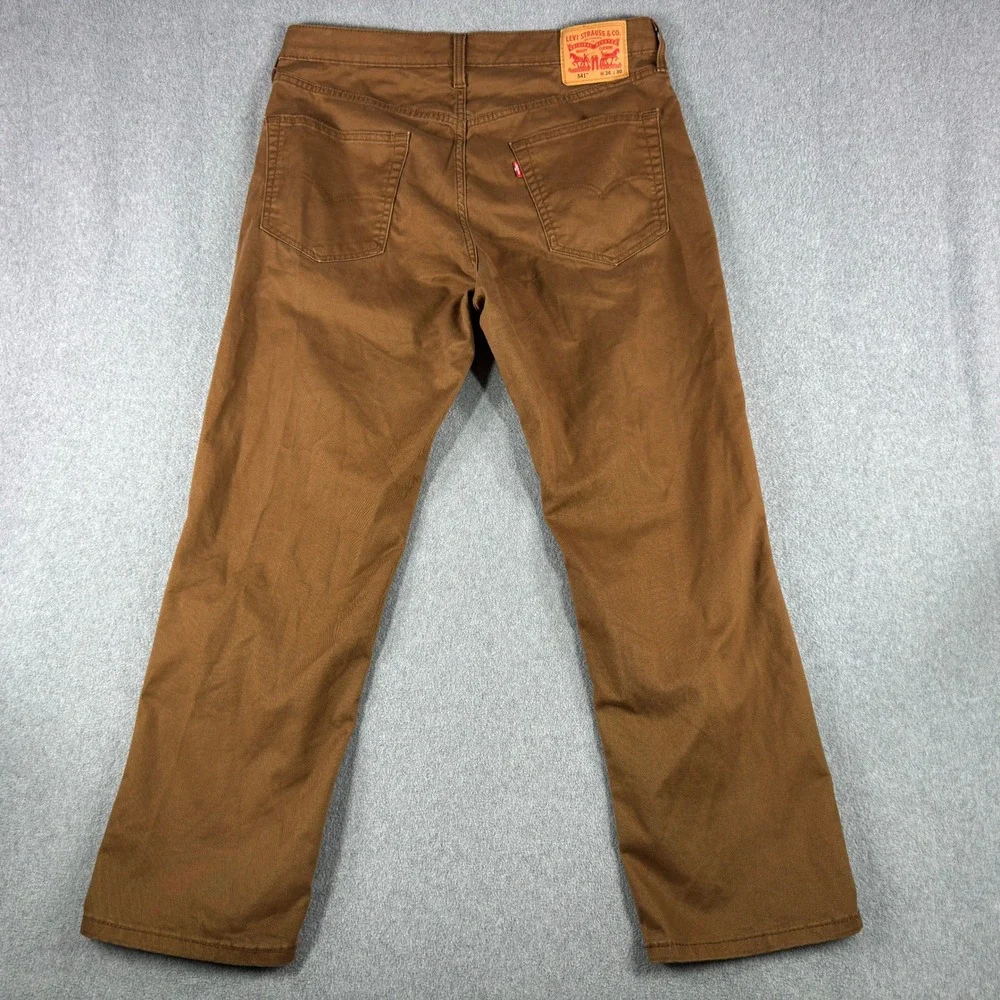 Levi's 541 Pants Mens 36x29 Brown Chino Straight Cotton Stretch